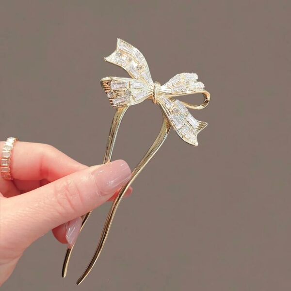 Regal Zircon Bow Hair Stick