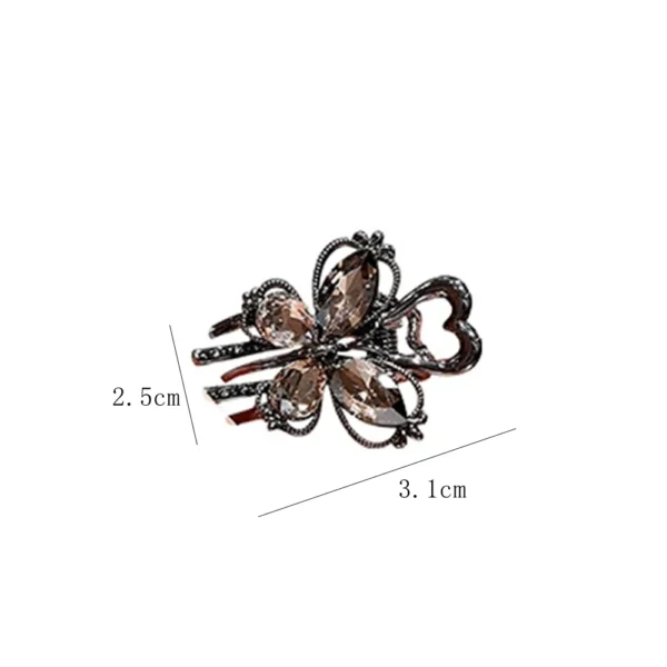 Radiant Bow Rhinestone Hair Clip - Image 6